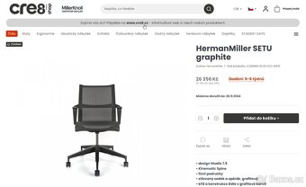Kancelářská židle Herman Miller Setu ZÁNOVNÍ - 7