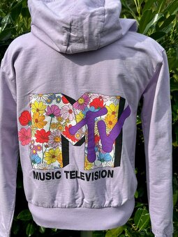 Bavlněná mikina s kapucí, zip, vel.158/164, MTV logo/obrázek - 7