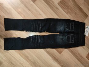 Elastické kalhoty styl otrhané jeans - 7