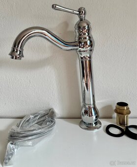 Dřezová baterie v retro stylu z mosazi - 7