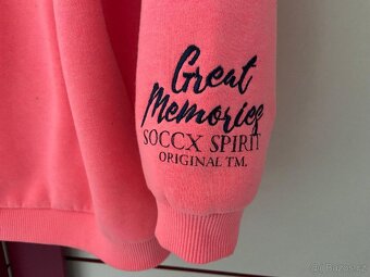 Značková dámská mikina SOCCX neon pink - NOVÁ - - 7