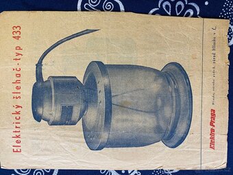 Historický retro šlehač Elektro Praga Hlinsko typ 433 - 7