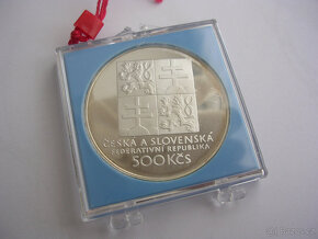 Ag 500 Kčs 1993 Československý tenis Proof len 1162 ks - 7