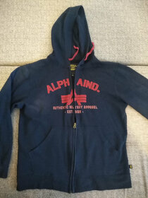 ALPHA INDUSTRIES - MIKINA MODRÁ ZIPOVÁ, velikost "L" - 7