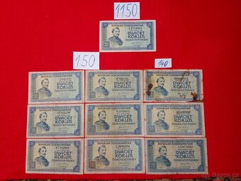 Československé bankovky - čtvrtá část ceny za ks a na fotu - 7