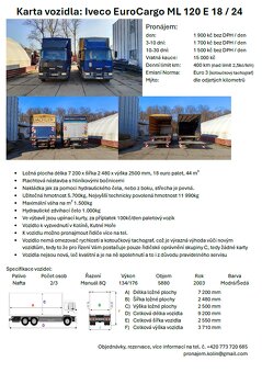 Půjčení, Pronájem nákladního automobilu 12t - 7