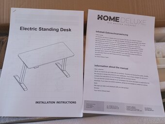 Elektrický polohovací stůl, standup desk - bílý rám - 7