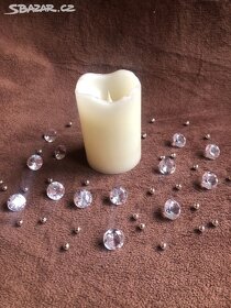 Dekorace - 30 ks stříbrných perliček-průměr 0,5 cm - 7