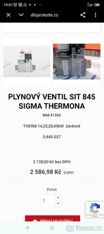 plynový ventil a ovládací elektronika na ohřev vody - 7