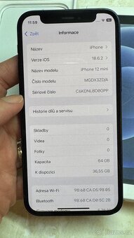 IPhone 12mini 64GB černý, pěkný stav - 7