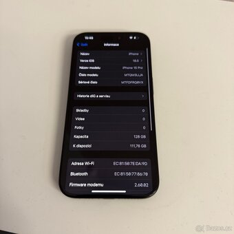 iPhone 16 Pro 128GB černý, pěkný stav, 12 měsíců záruka - 7