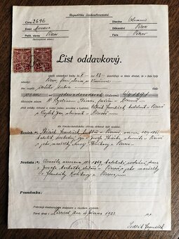 Citera s rodokmenem , výpis z úmrtní matriky z Přerova - 7