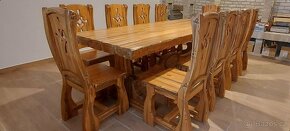 Drevený stôl 160×80 + 6 kus.stoličkov - 7
