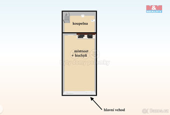Pronájem bytu 1+kk, 24 m², Jindřichův Hradec, ul. Václavská - 7