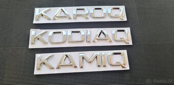 ŠKODA nápisy ČIERNE / CHROMOVE - 7