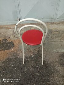 Židle trubková bílá - 7
