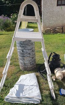 Bazén Azuro 3,6m x 1,1m, písková filtrace, schůdky, vysavač - 7
