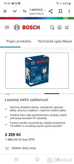 Laser Bosch nový - 7