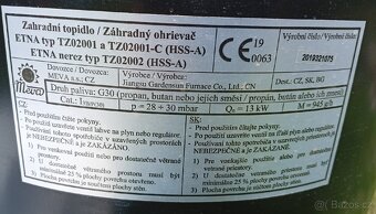 Nove zahradni topidlo ohrivadlo plynove a plna bomba 10kg - 7