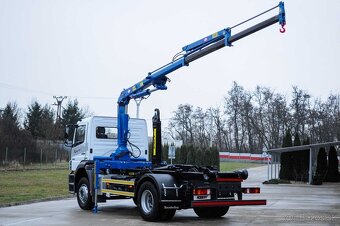 HÁKOVÝ NOSIČ KONTEJNERŮ + HYDRAULICKÁ RUKA MERCEDES AXOR 18T - 7