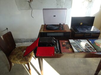 Gramofon a kotouč. magnetofon + LP desky. - 7