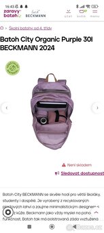 Batoh / aktovka + pouzdro - Beckmann City Organic purple - 7