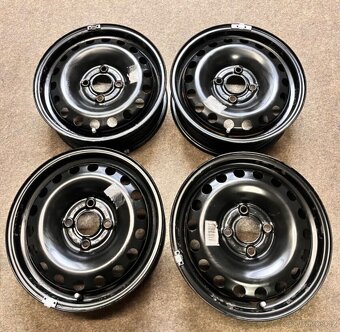 4x100 R14 plechové disky a Poklice originál VW Up - 7
