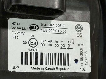 VW GOLF PLUS 04-08 světlo PP 5M1941006G POŠKOZENÉ - 7