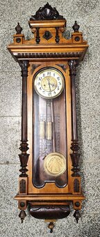 luxusní bohatě zdobené vyřezávané dvouzávažové hodiny - 7