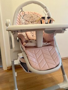 Jídelní židle Kinderkraft Lastree 2v1 růžová - 7