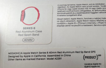 Apple Watch 6 40mm RED - 7