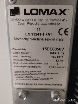 Prodám garážová vrata LOMAX včetně motoru. - 7