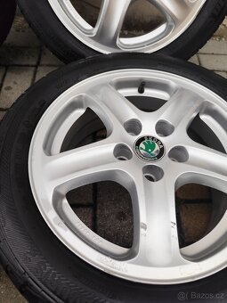 ALU 5x100 r15 ŠKODA + LETNÍ PNEU - 7