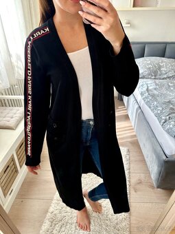 KARL LAGERFELD LUXUSNÍ ČERNÝ SVETR / CARDIGAN - 7
