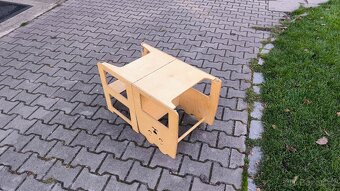 Craffox multifunkční dřevěná učící věž - dětský stoleček - 7