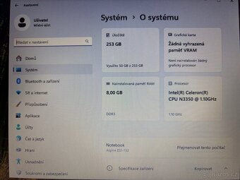 Notebook Acer Aspire 11,6” s Windows 11 - 7