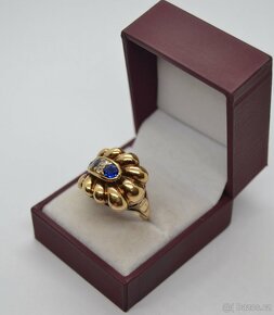 Masivní zlatý prsten s brilianty - 7