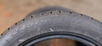 2 zimní pneumatiky PIRELLI 245/45R17 99H 7,00mm - 7