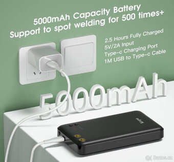 Mini přenosná aku bodová svářečka Kerpu 5000mAh - 7
