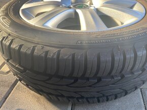 Alu kola 15 originál Škoda Fabia, nové letní pneu 195/55/15 - 7