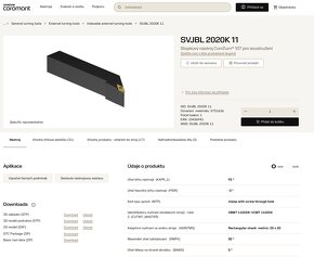 Soustružnický nůž SVJBL 2020 K11 značky SANDVIK - 7
