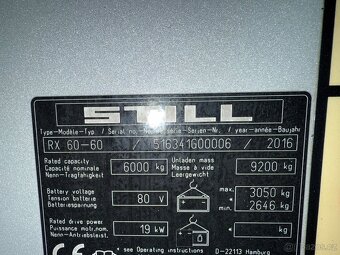 ✳️ El. vysokozdvižný vozík Still RX 60-60 pouze 2106 mth ✳️ - 7