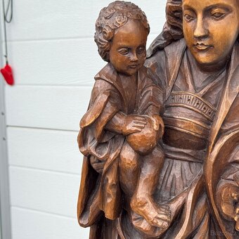 Velká starožitná socha Panna Marie Anglie - 7