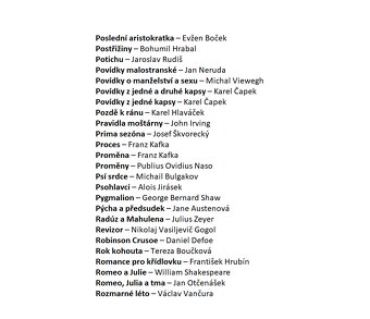 Vypracované maturitní otázky - český jazyk (ČJ) - četba - 7