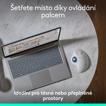 Logitech M575 TrackBall, bílá - 7