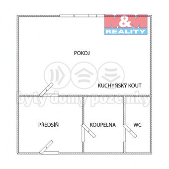 Podnájem bytu 1+kk, 20 m², Milevsko, ul. B. Němcové - 7