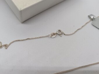 NOVÁ stříbrná sada řetízek s přívěskem, náušnice 925/1000 - 7