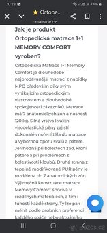 MPO - ortopedické MATRACE MEMORY COMFORT - 7