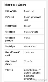 Pohon garážových vrat C-800 - 7