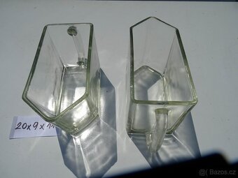 Skleněné zásuvky do kredence .Retro - 7